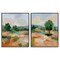 Stupell Industries Spring Field Abstract Landscape 2 pc Framed Giclee Wall Art Set Design by Silvia Vassileva